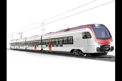 Swiss Federal Railways has awarded Stadler a contract to supply seven four-car Mouette electric multiple-units.